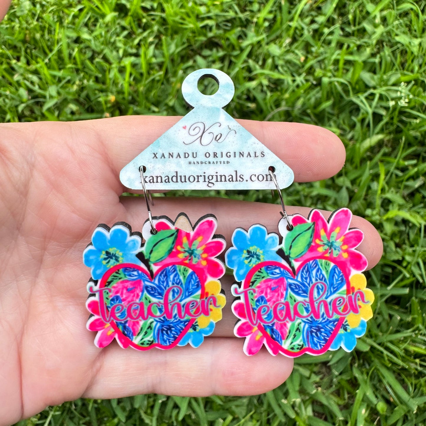 Floral Teacher Earrings