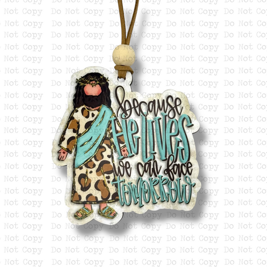 Because He Lives Car Charm