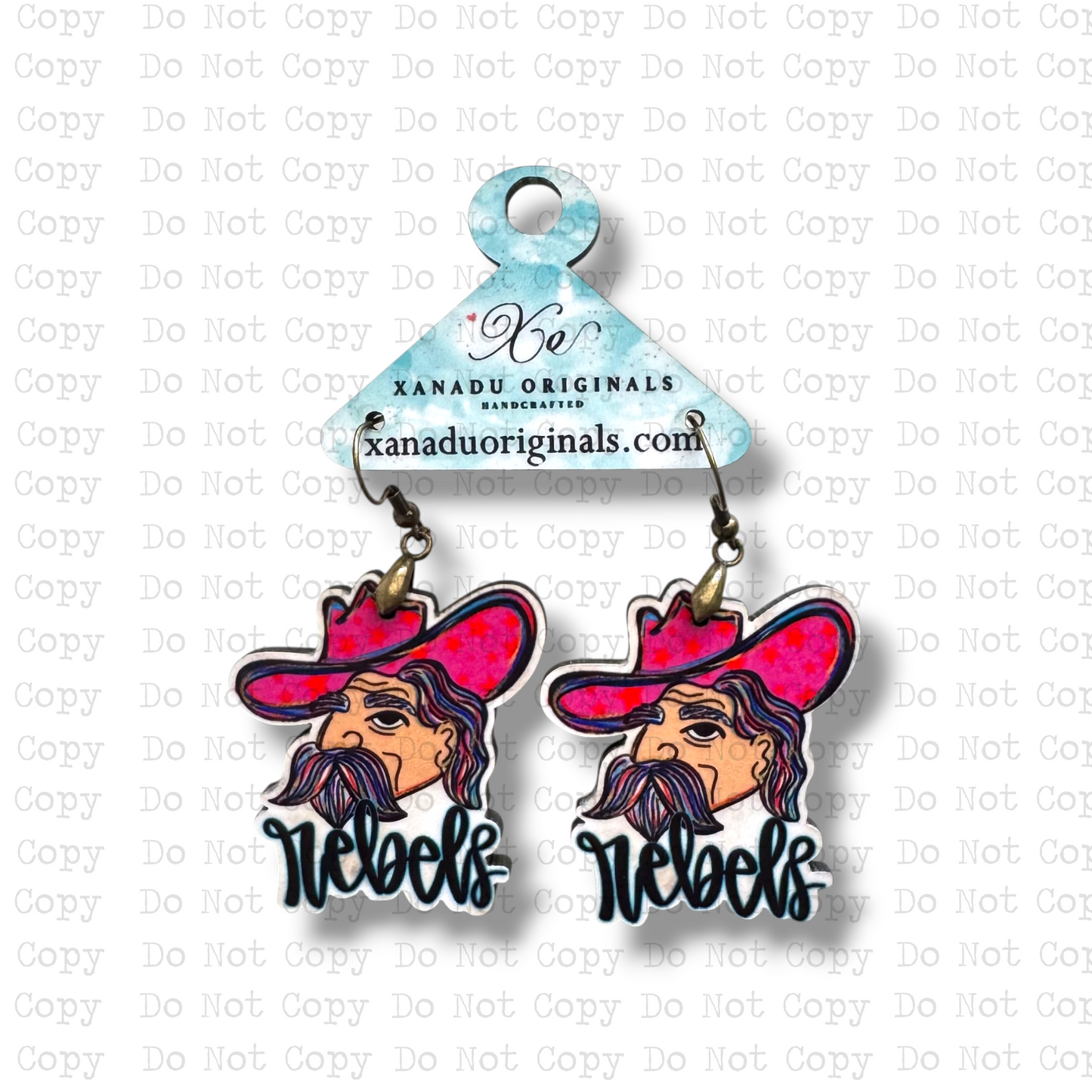 Preppy Rebel Mascot Earrings