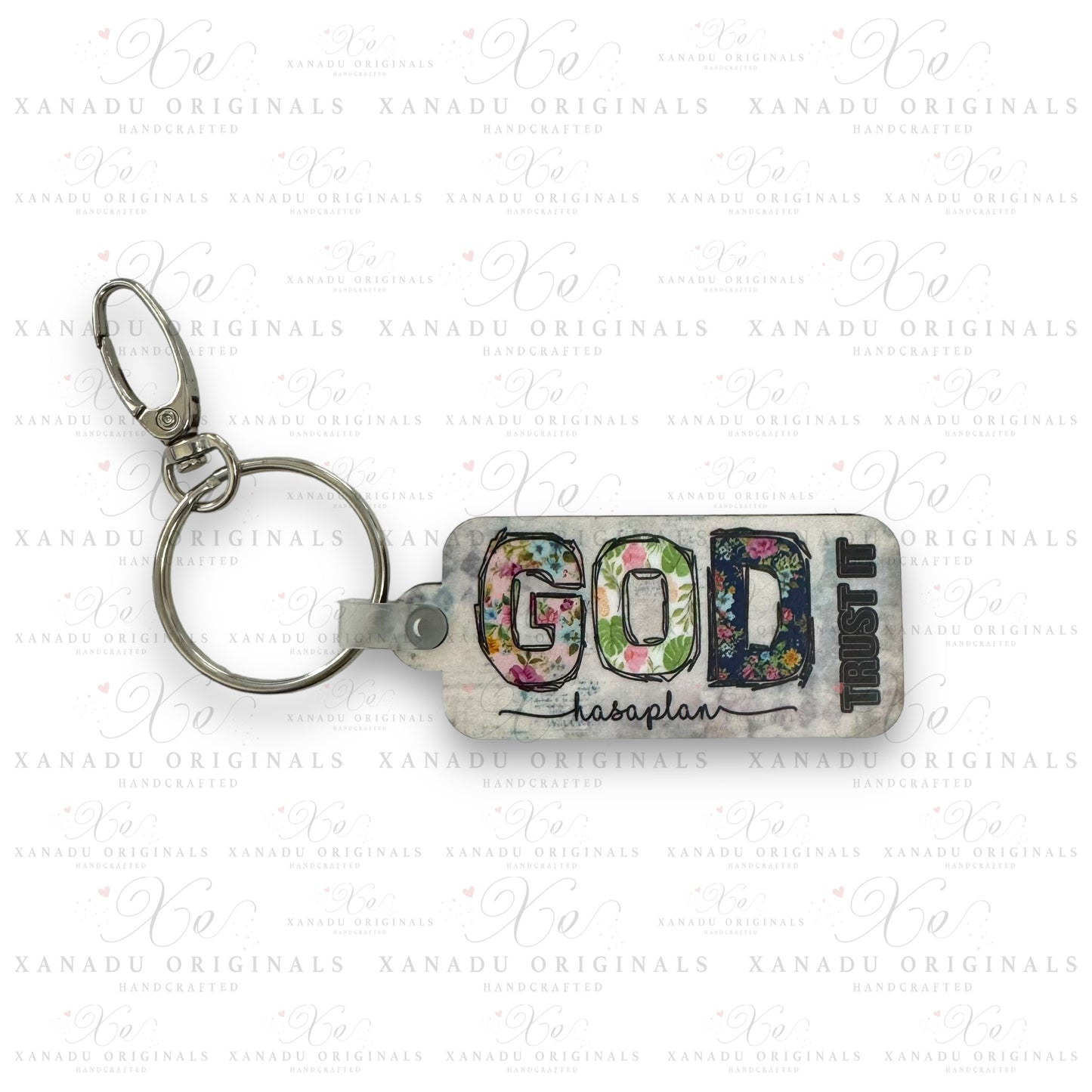 God Has A Plan Rectangle Keychain | Bag Tag