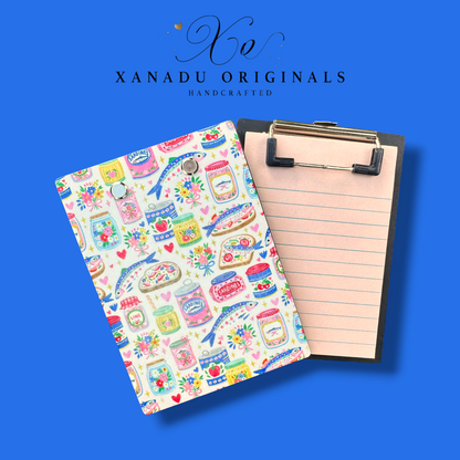 Retro Tinned Fish Aesthetic Mini Clipboard Notepad Holder