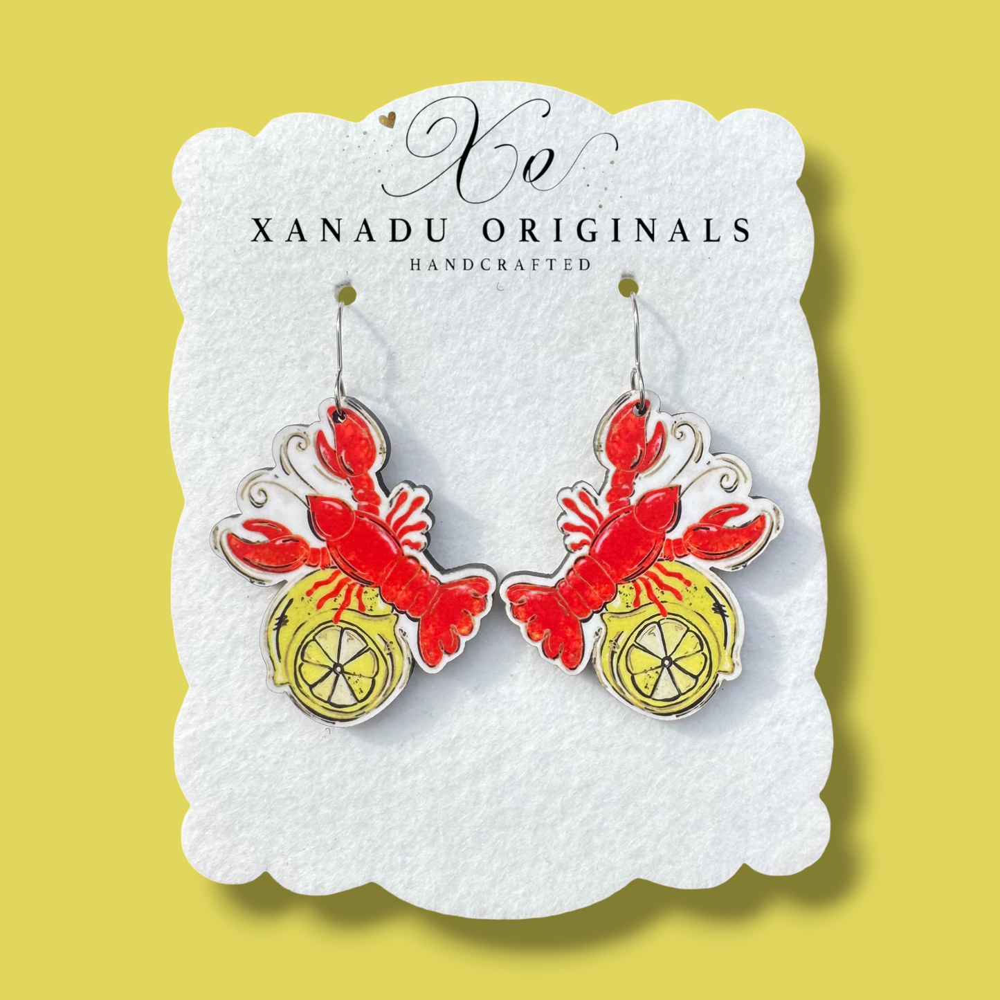 Lemon Crawfish Earrings