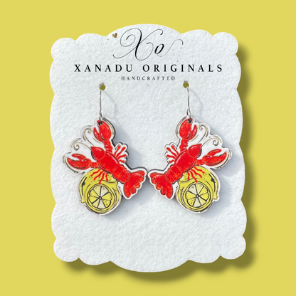 Lemon Crawfish Earrings