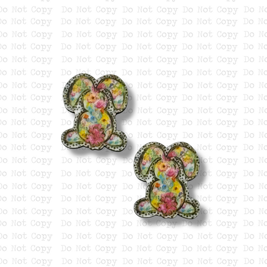 STUD Floral Dots Bunny With Post