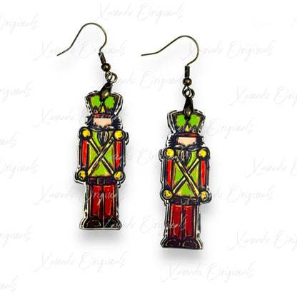 Hand Drawn Nutcracker Earrings