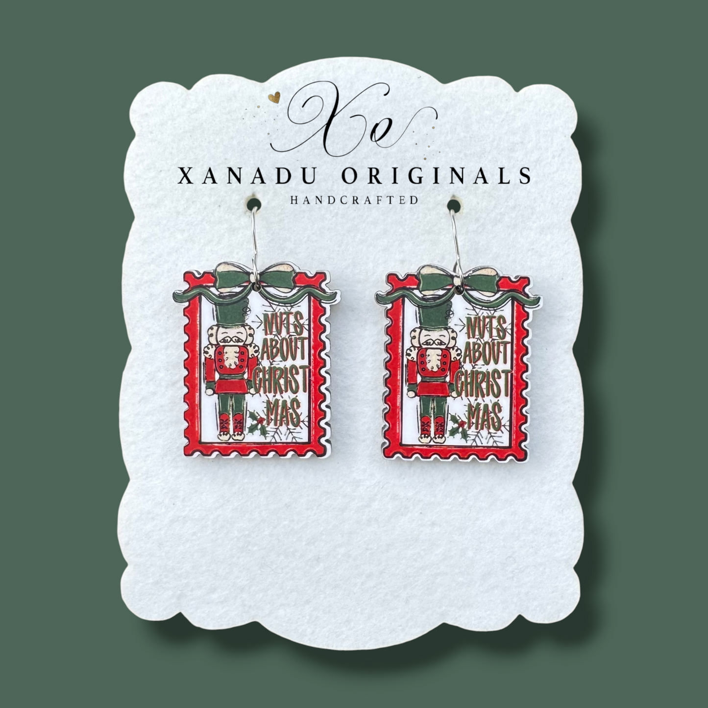 Nuts About Christ Mas Earrings