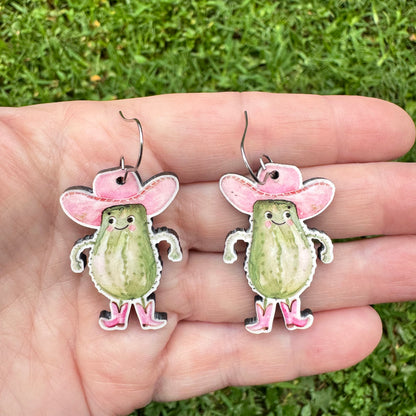 Cowgirl Pickle Earrings