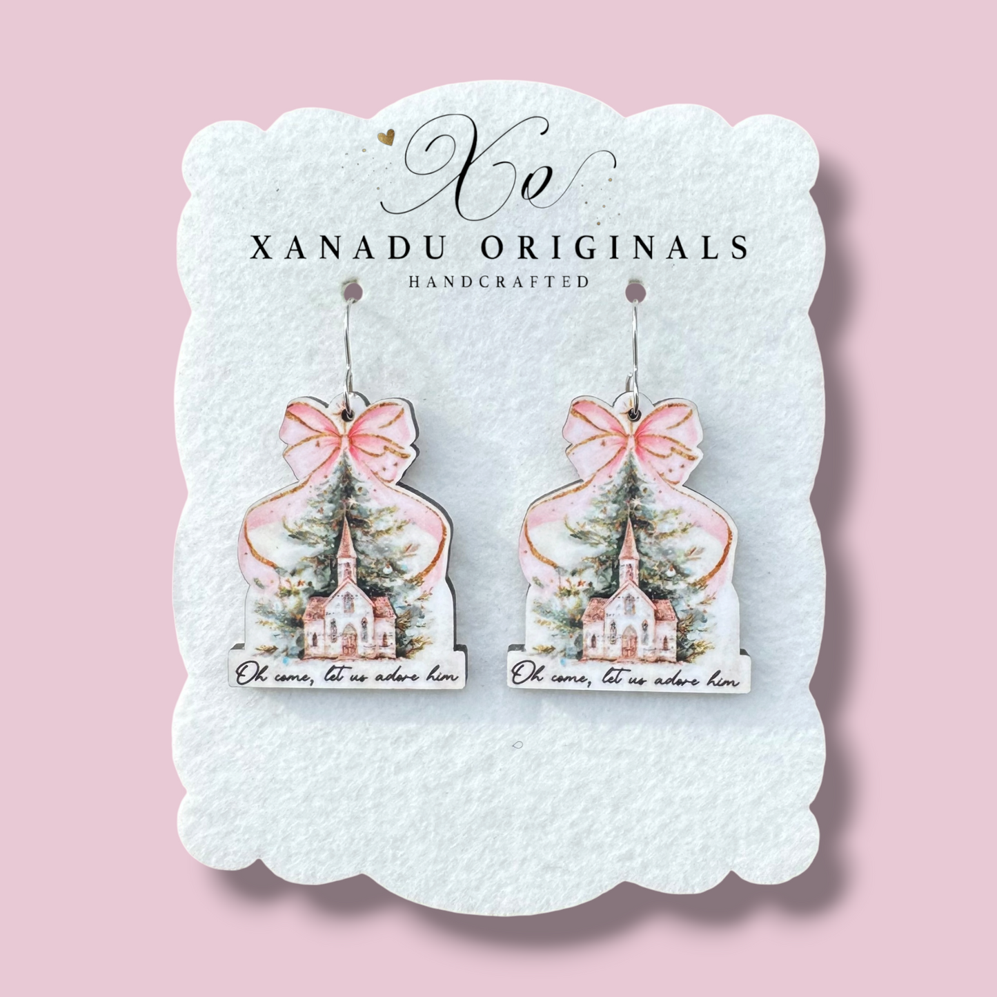 Adore Him Christmas Earrings