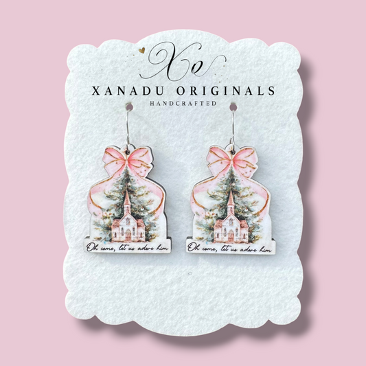 Adore Him Christmas Earrings