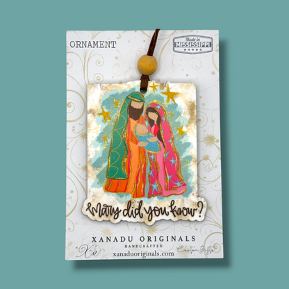 Mary Did You Know Nativity Christmas Ornament | Vibrant Christian Holiday Keepsake