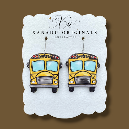 School Bus Earrings