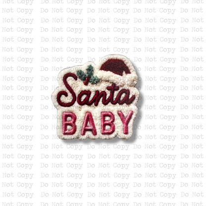 Santa Baby Yarn Interchangeable Badge Button with Reel Option