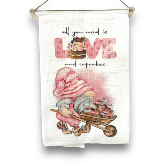 Love and Cupcakes Tea Towel