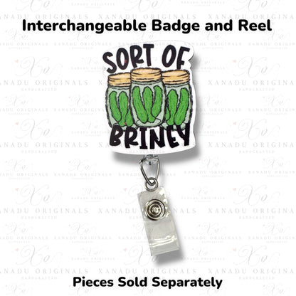 Sort of Briney Interchangeable Badge Button with Reel Option