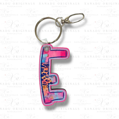 Funky Feline Alpha Keychains (A-Z) | Bag Tag