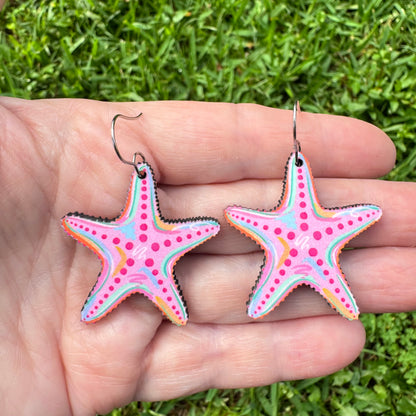 Preppy Starfish Dangle Earrings