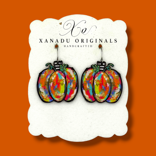 Painted Pumpkin Earrings