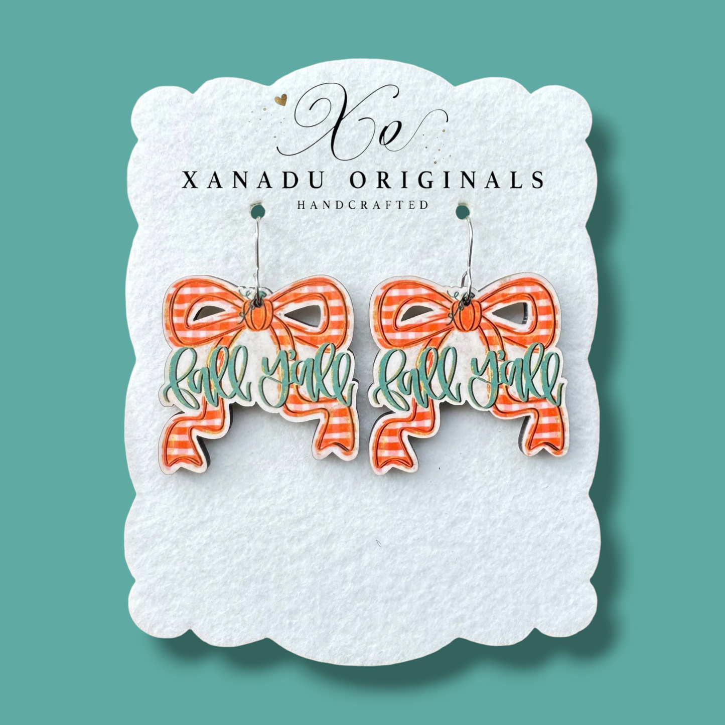 Fall Y'all Bow Earrings