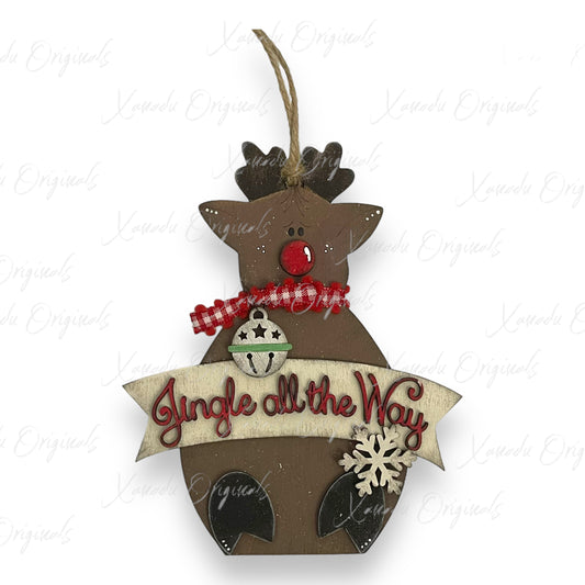 Jingle All The Way Reindeer Ornament