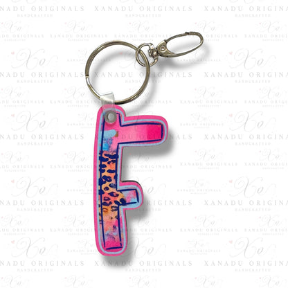 Funky Feline Alpha Keychains (A-Z) | Bag Tag