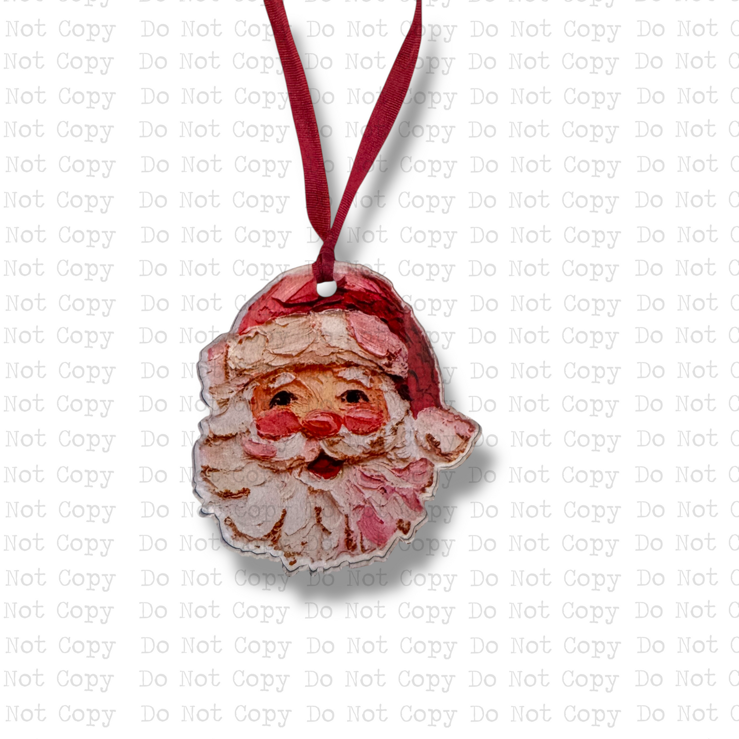 Hand Painted Santa Mini Ornament