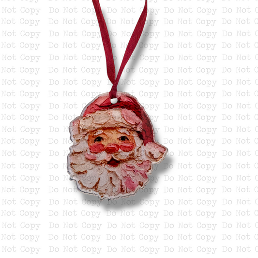 Hand Painted Santa Mini Ornament