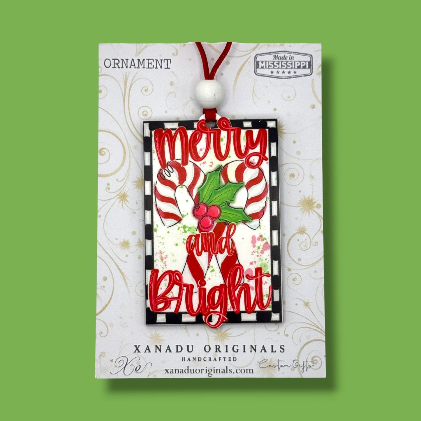 Merry And Bright Christmas Ornament