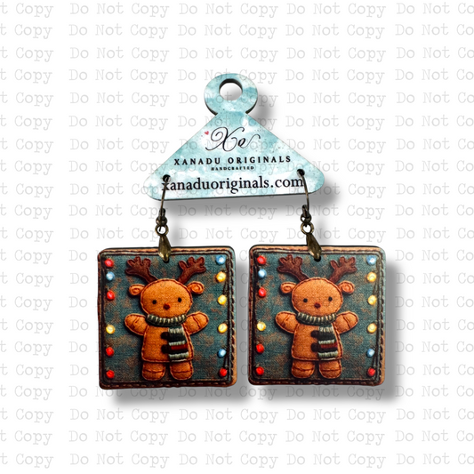 Reindeer Tapestry Earrings