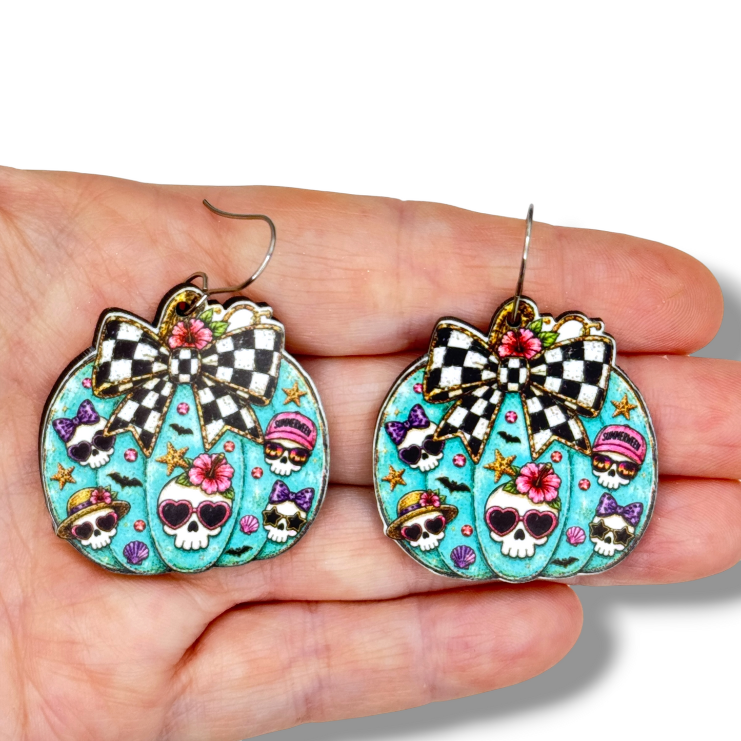 Summerween Pumpkin Dangle Earrings