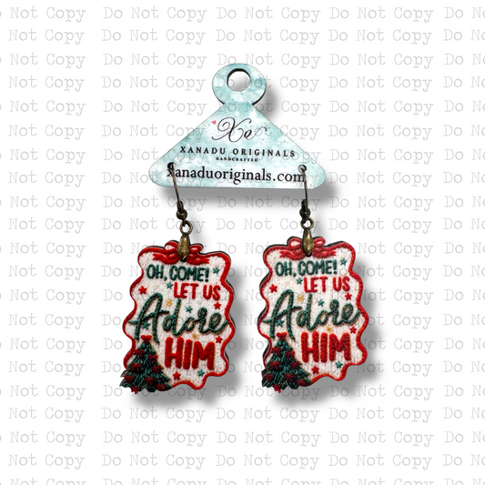 Let Us Adore Him Tree Earrings