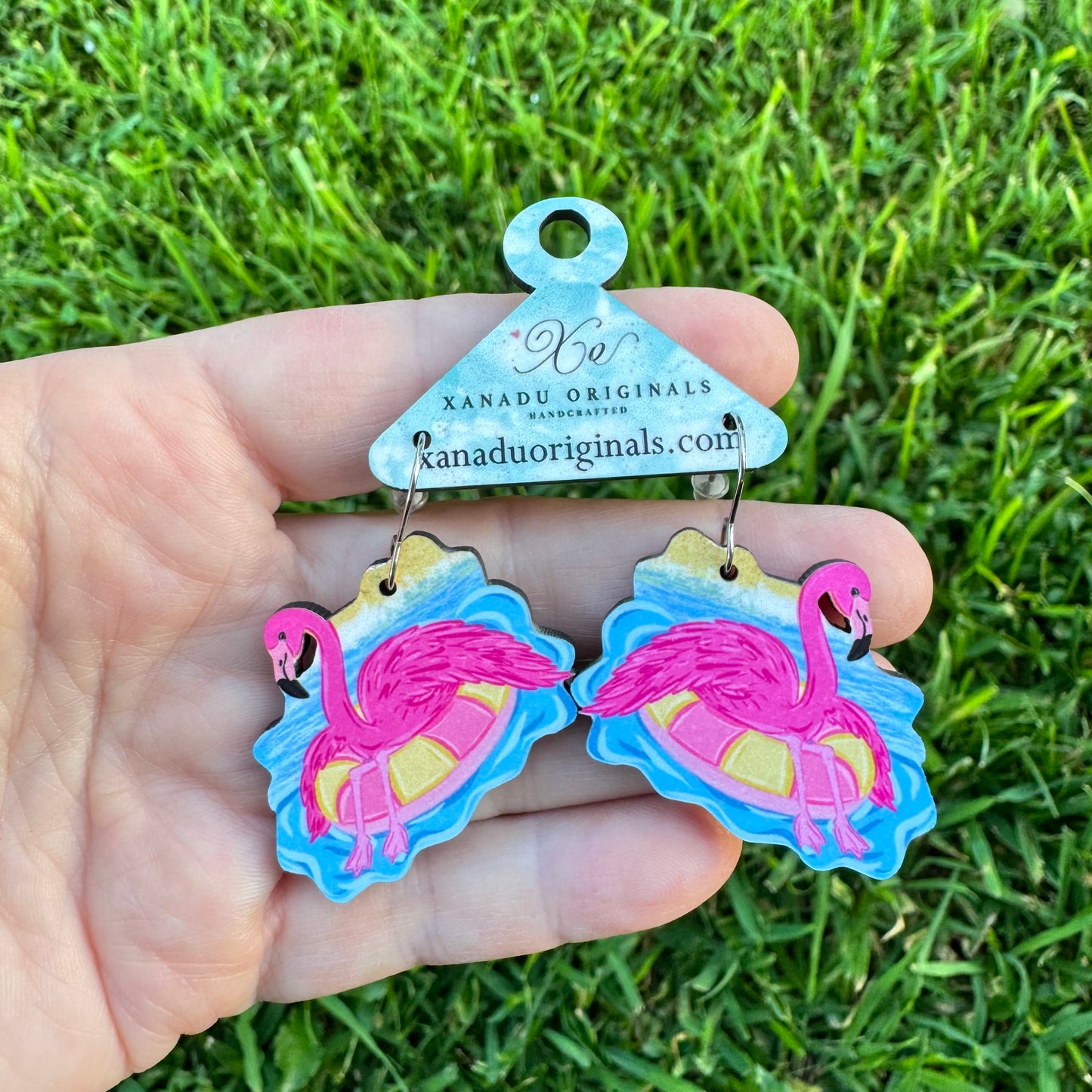 Go With The Flow Flamingo Dangle Earrings