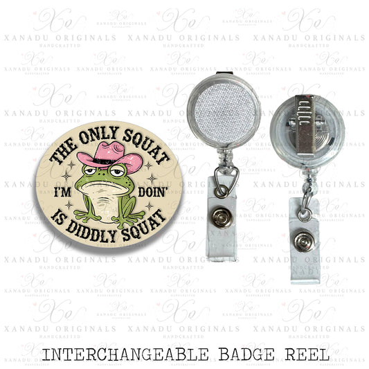 Diddly Squat Interchangeable Badge Button with Reel Option