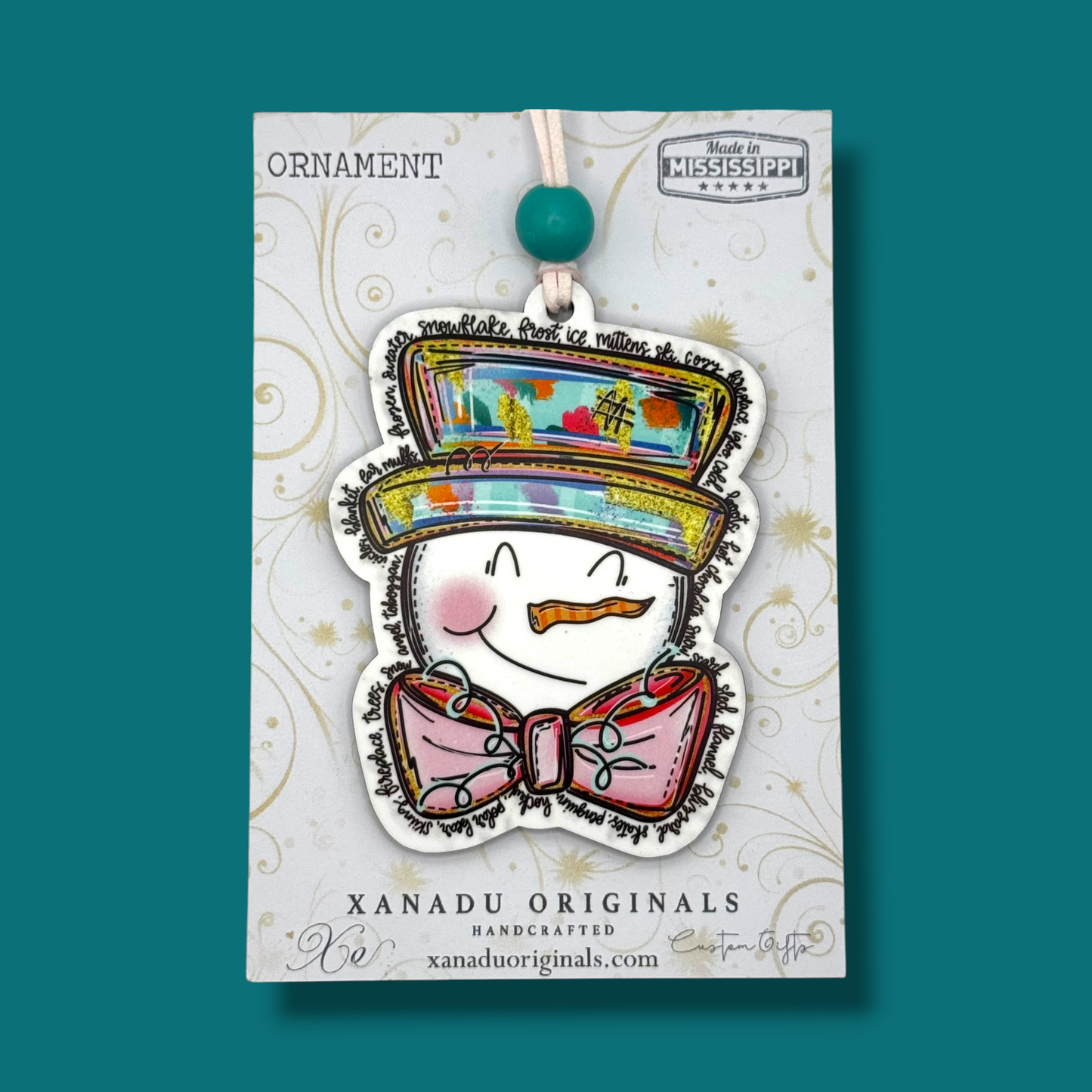 Funky Snowman Christmas Ornament