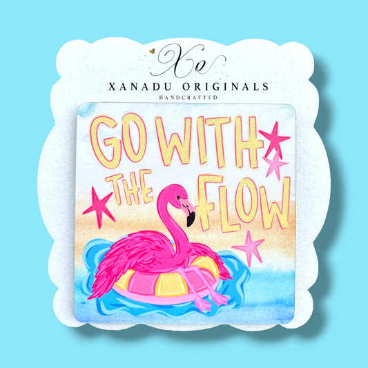 Go With The Flow Flamingo Coaster
