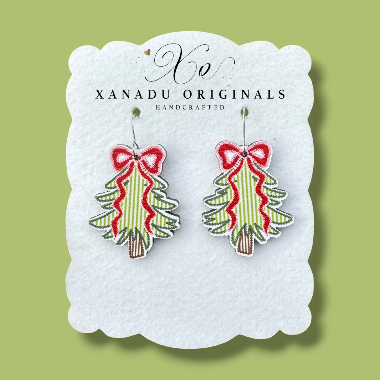 Seersucker Tree Earrings