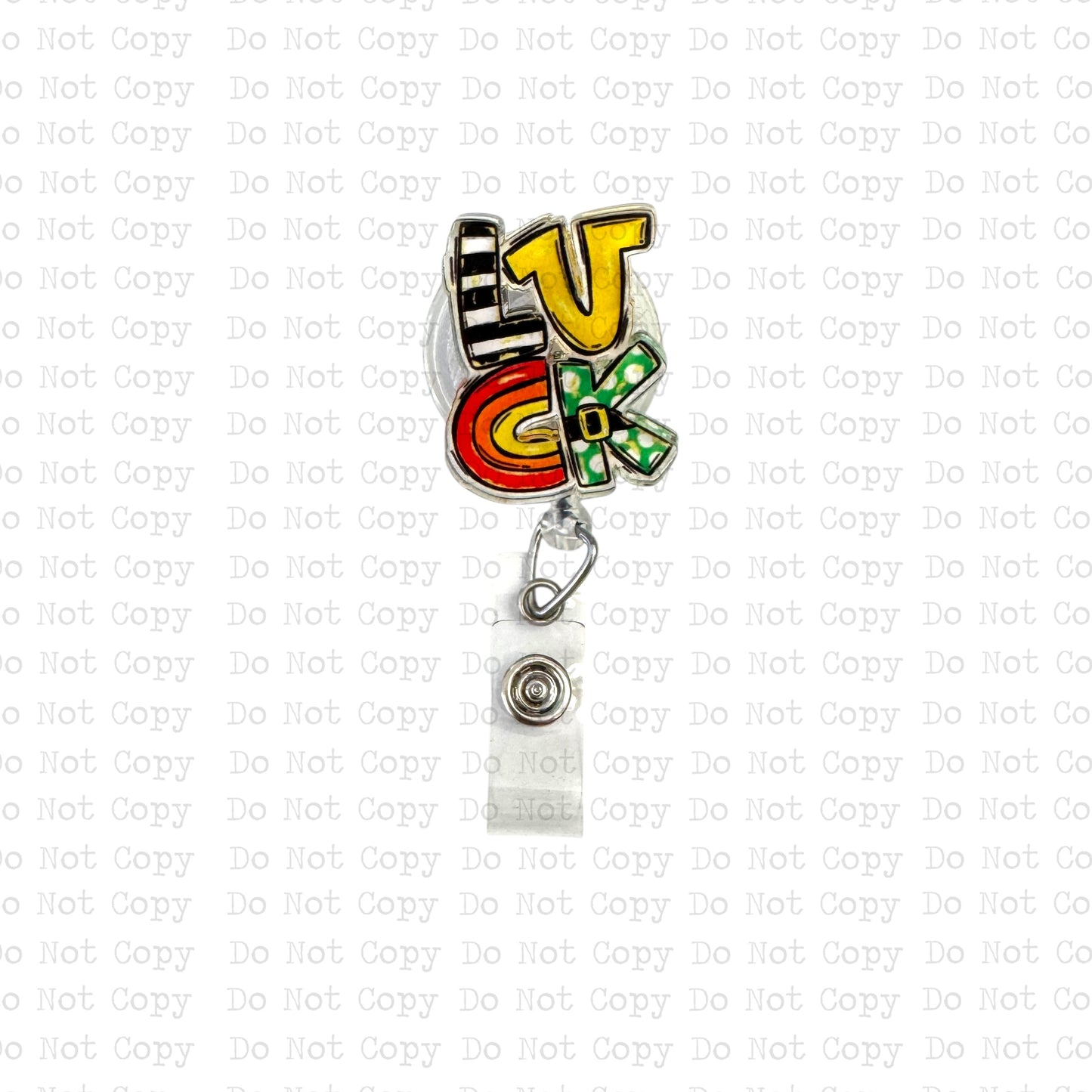 Luck Interchangeable Badge Button with Reel Option