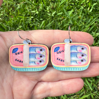 Sardine Can Earrings