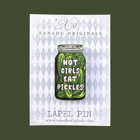 Hot Girls Eat Pickles Lapel Pin