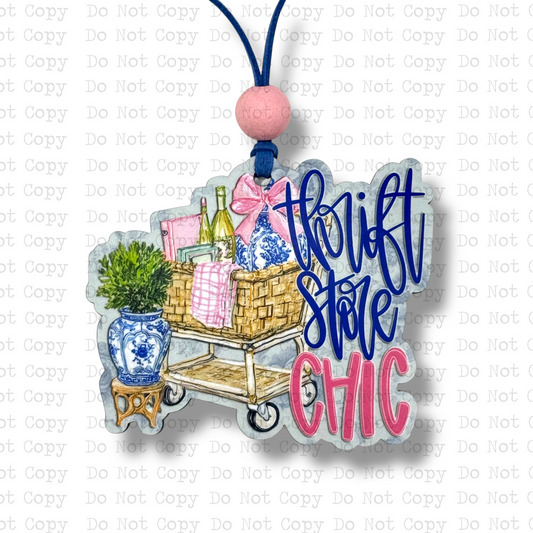 Thrift Store Chic Car Charm