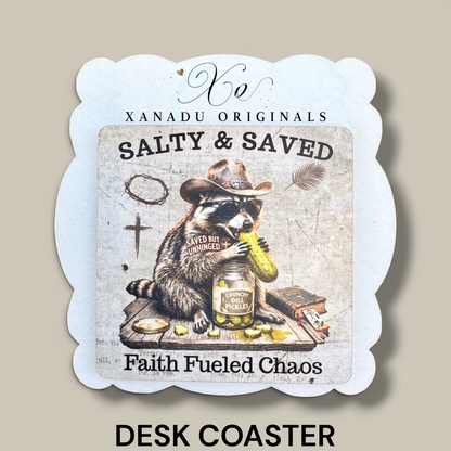 Salty And Saved Frog Pickle Coaster