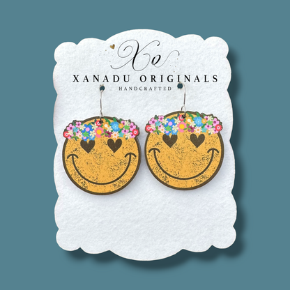 Flower Child Smiley Earrings