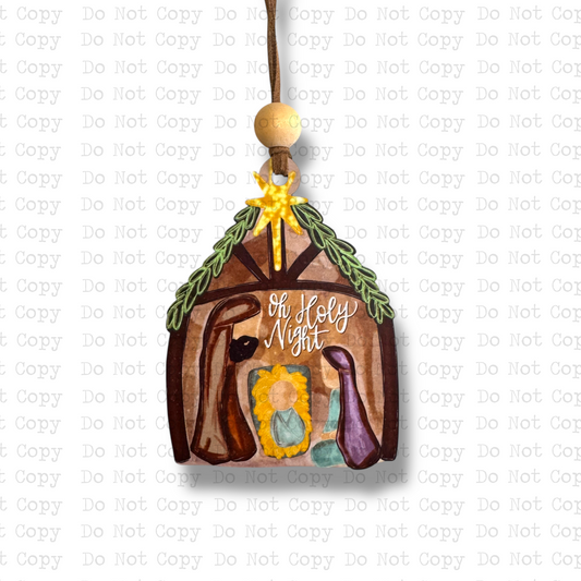 Oh Holy Night Nativity Christmas Ornament