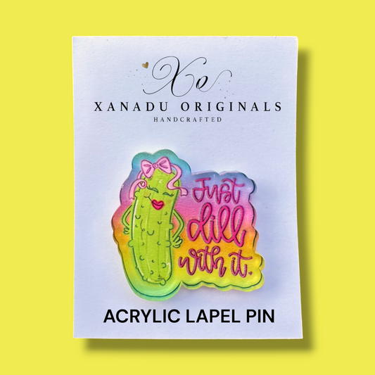 Just Dill With It Lipstick Pickle Lapel Pin