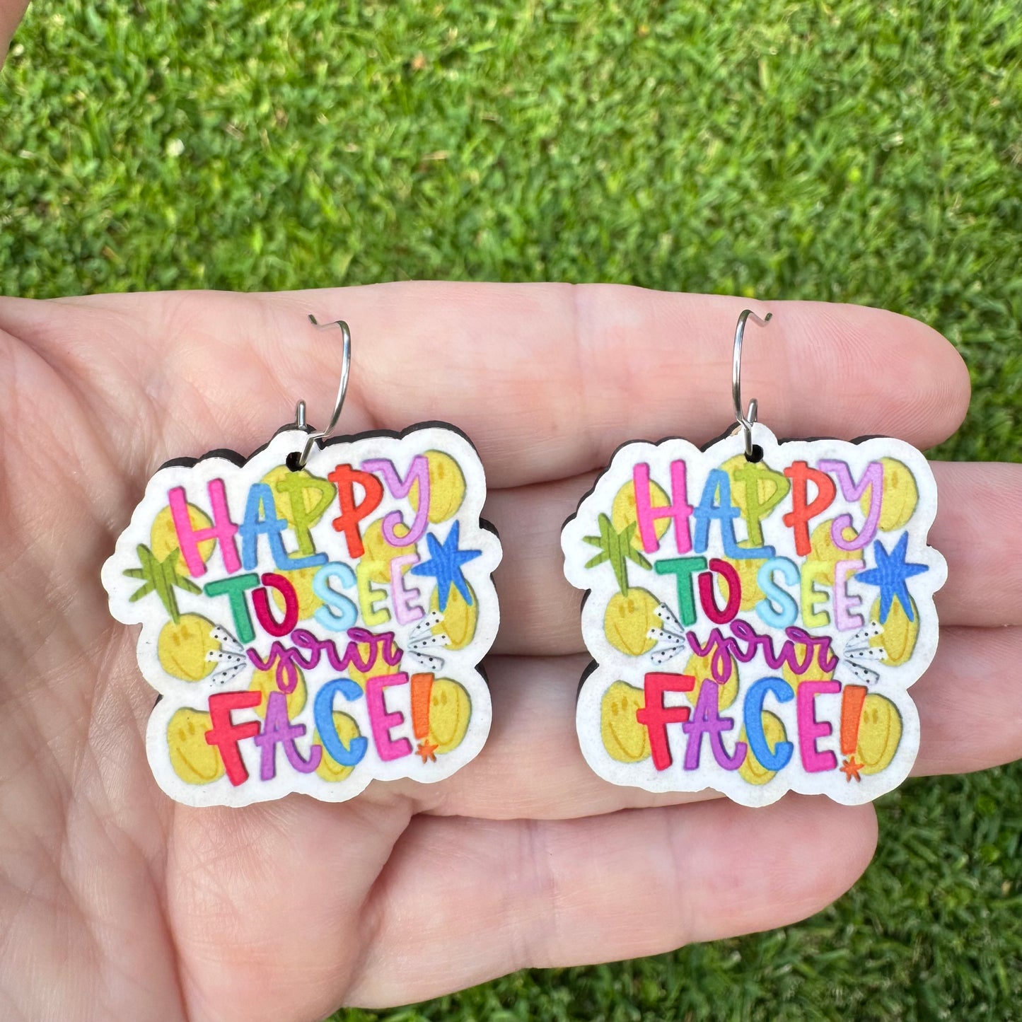 Happy To See Your Face Dangle Earrings