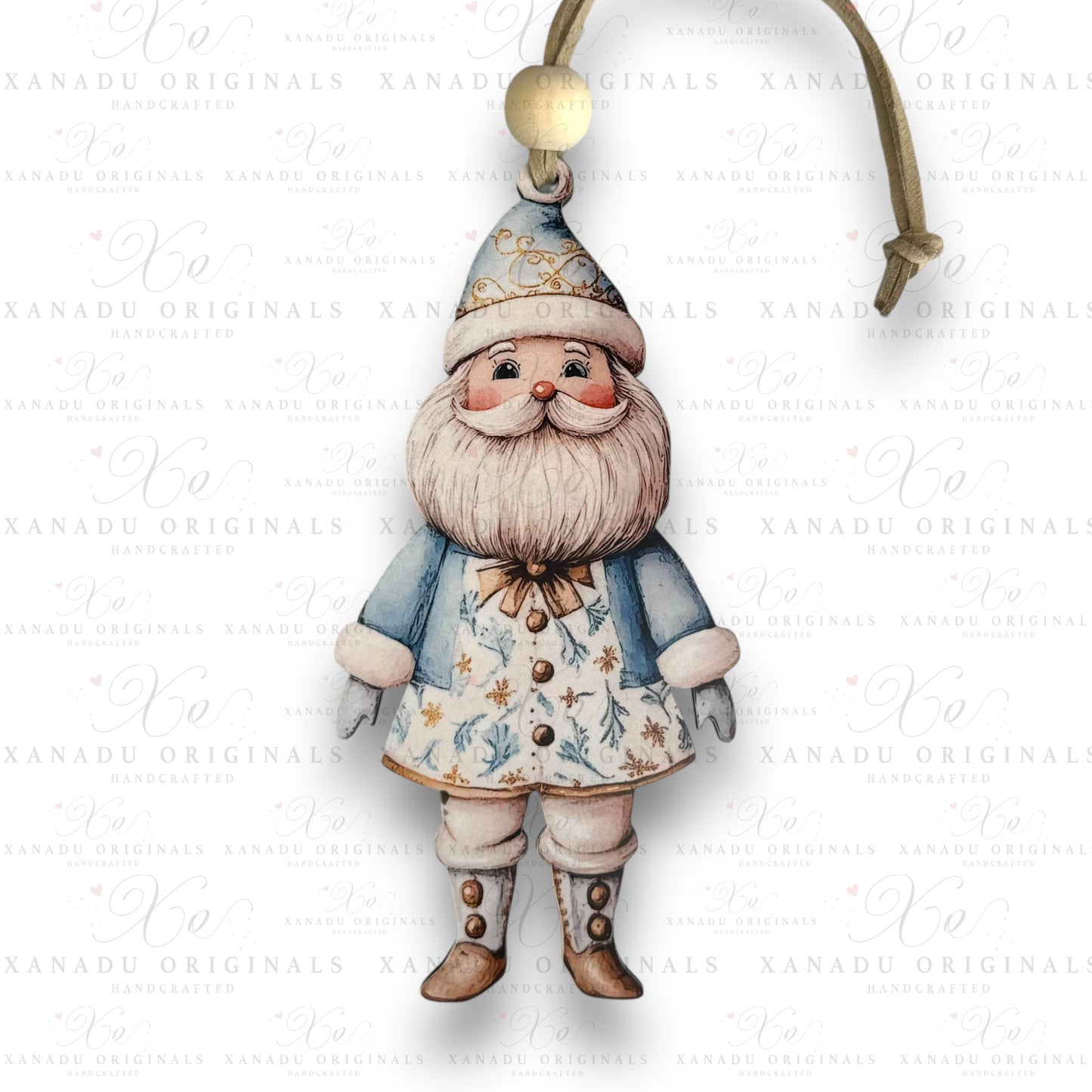 Chinoiserie Santa Ornament