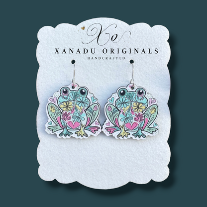 Boho Frog Dangle Earrings