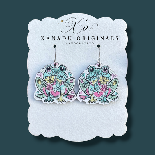 Boho Frog Dangle Earrings