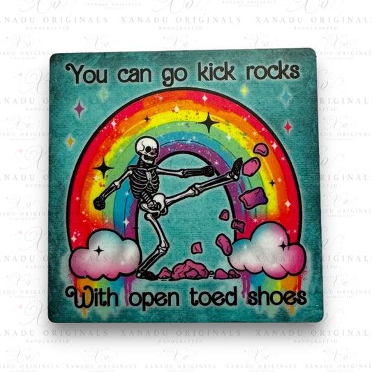 Kick Rocks With Open Toed Shoes Magnet