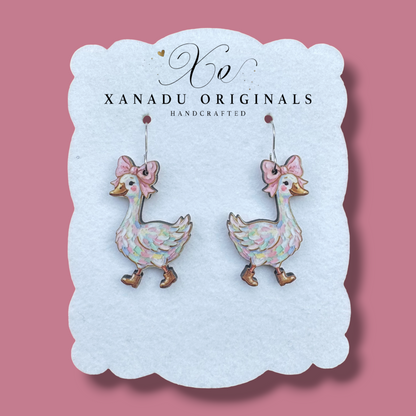 Whimsical Goose Earrings