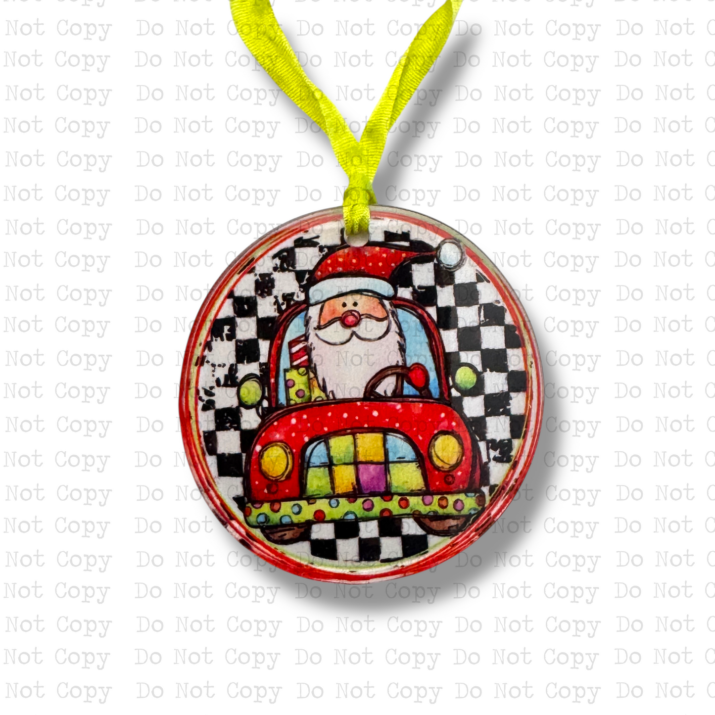 Festive Santa Mini Ornament